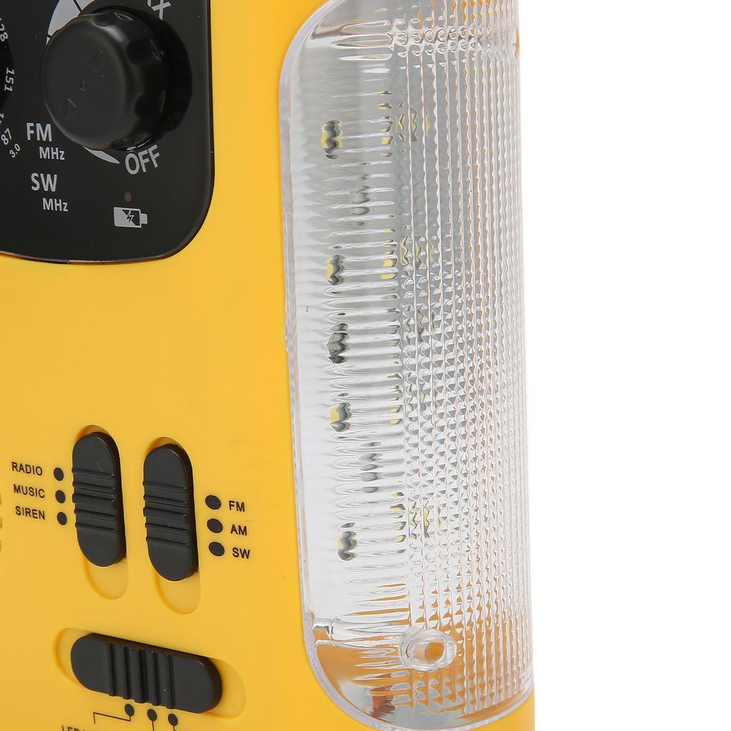 Hand Crank Solar Radio AM FM SW Emergency Radio with LED Flashlight Reading Light MP3 Player for Outdoor Camping