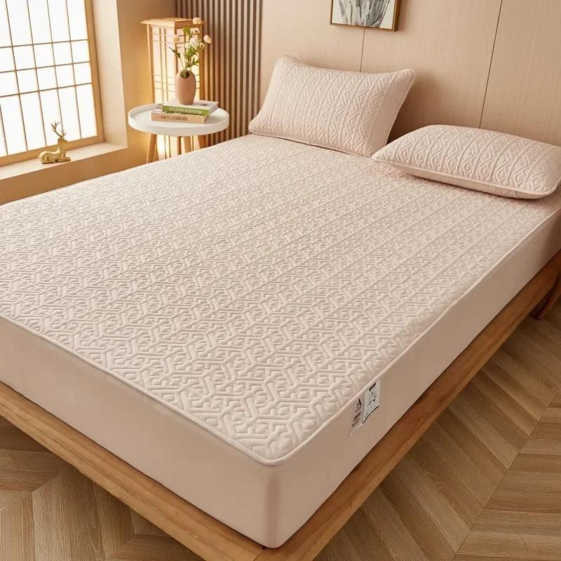 

Чистый хлопок Стеганый наматрасник Топпер На заказ Антибактериальный Размер Квин Кинг Защита для матраса Чехол Без наволочки 48x74cm pillowcase