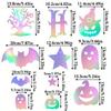 6pcs Halloween Party Decorations Cute Ghost Banner Hanging Ornaments Decor Bat Pumpkin Decorations Haunted Mansion Decor