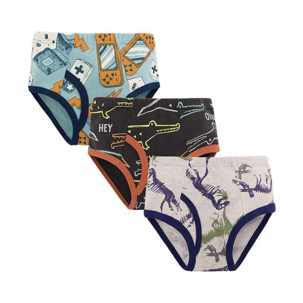 Mutandine da Bambino in Puro Cotone con Dinosauri - Pantaloncini Cartoon per Toddler e Bambini
