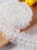 4cm Beaded Rough-Edge Gauze Lace Chiffon Trim for DIY Neckline, Skirt Hem, and Doll Clothes.