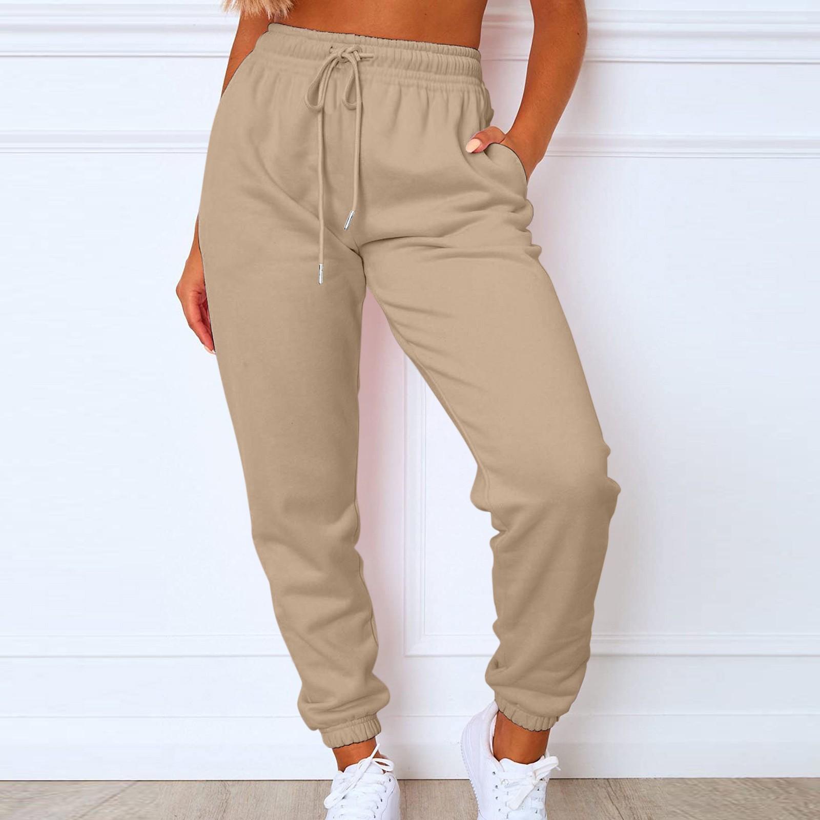 

Спортивные брюки-карго для женщин, спортивные, однотонные, с карманом на шнурке, повседневные спортивные брюки XXL хаки