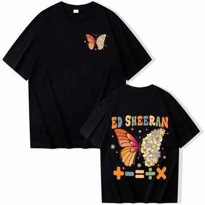 2026 FrühlingSommer ED Sheeran Tour Schmetterlingshemd Harajuku Herren und Damen Fan Geschenk Hochwertiges Bequemes T-Shirt