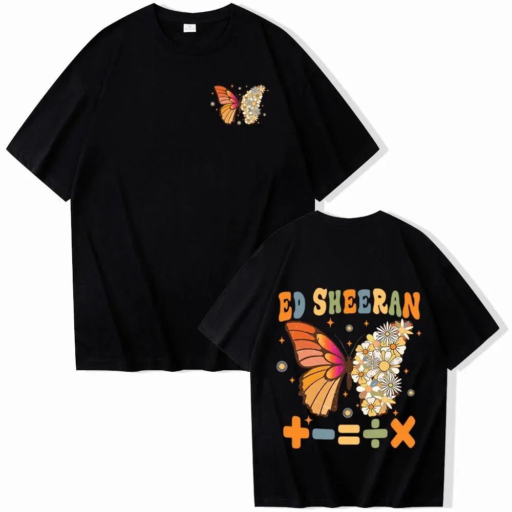 

2026 SpringSummer ED Sheeran Tour Butterfly Shirt Harajuku Mens and Womens Fan Gift HighQuality Comfortable TShirt 2XL