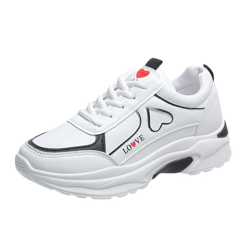 

Sneakers women s spring and autumn new 2025 Korean version flat-bottomed lace-up casual shoes dad shoes running shoes 35 чёрный