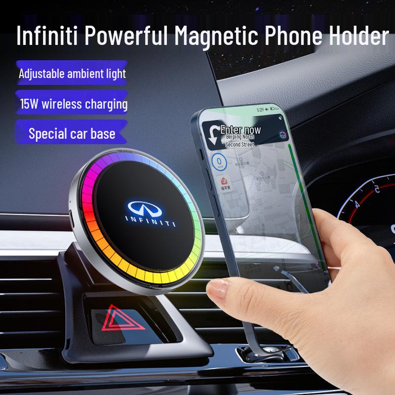 Infiniti Wireless Magnetic Phone Charger with LED Ambient Light for Q50L/QX50/QX60