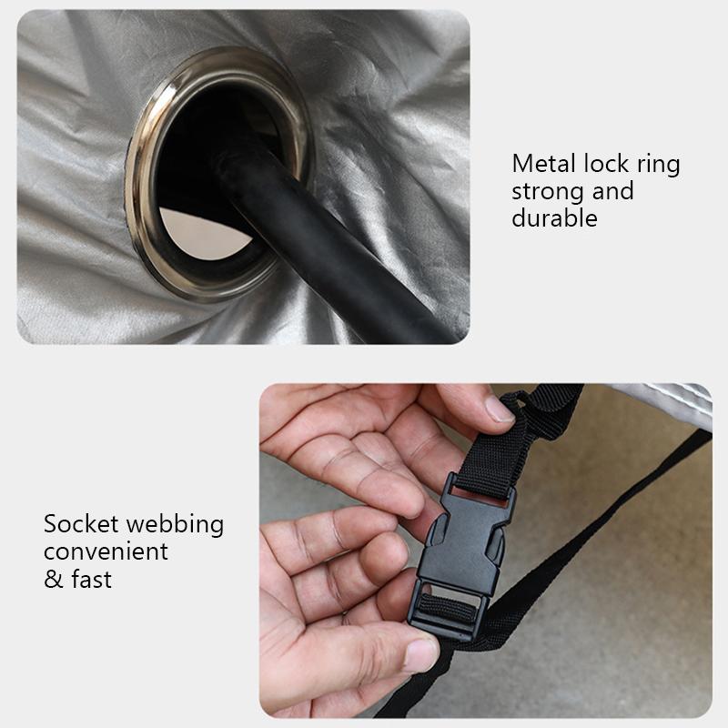 SEAMETAL Motorcycle Cover Motorbike Waterproof Outdoor Storage Bag Heavy Duty Motorcycle Scooter Shelter Protection Cover with Lock Holes