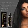 Hoegoa 100ml 3 in 1 Kräuter-Schwarzfärbe-Shampoo Sofortige Farbe Grau zu Naturschwarz Polygonum Multiflorum Haarfarben-Shampoo