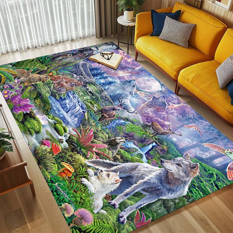 Forest Fantasy Living Room Nonslip Area Rug Soft Carpet For Bedroom Game Playroom Sofa Office Home Decor Doormat Christmas Gift C9302024