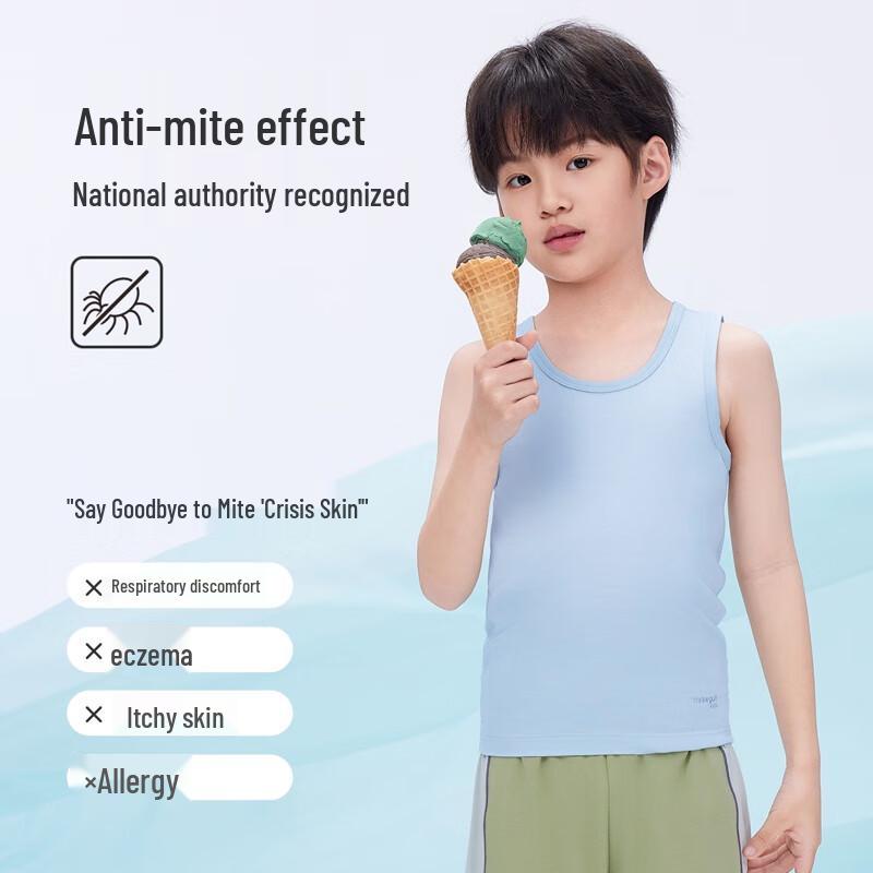 Threegun Kids Modal Cooling Anti-Bacterial Round Neck Vest