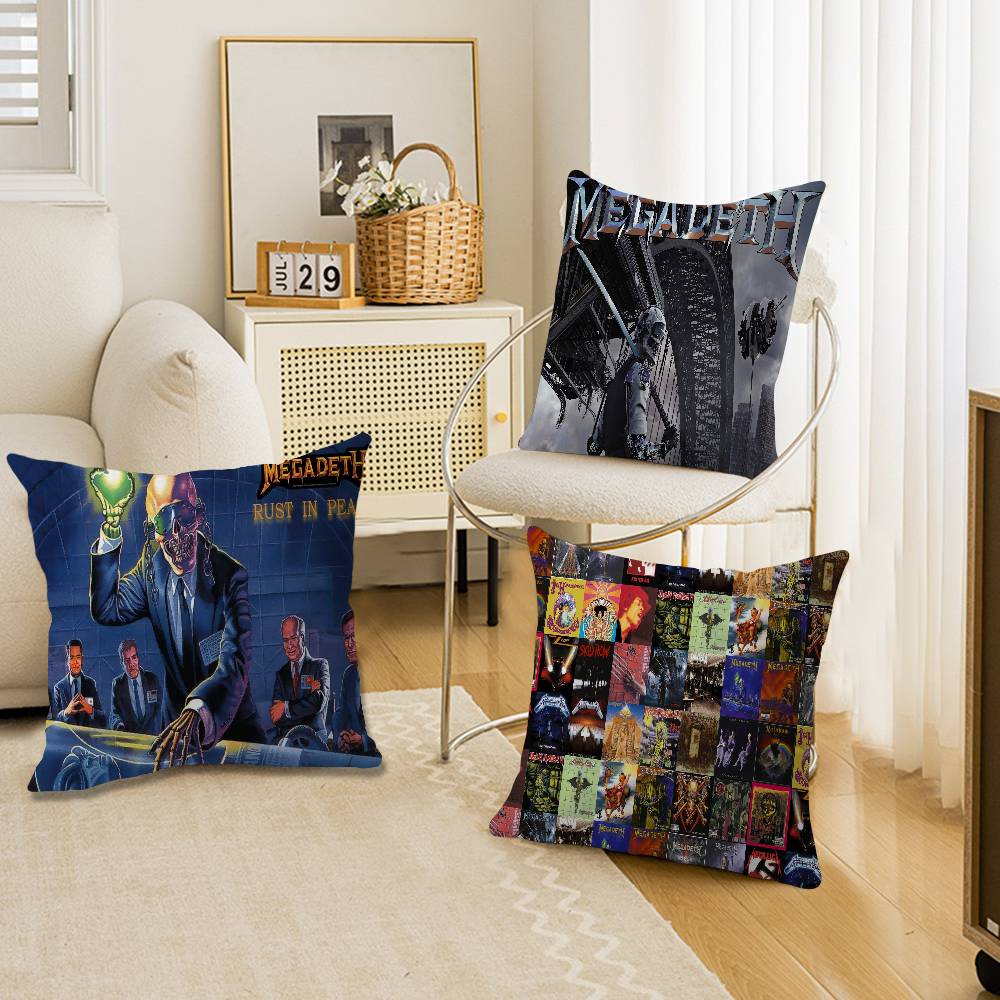 Heavy Metal Rock Roll Music M-Megadeths Pillow Cushion Cover Pillowcase Living Room Sofa Home Decor Customized