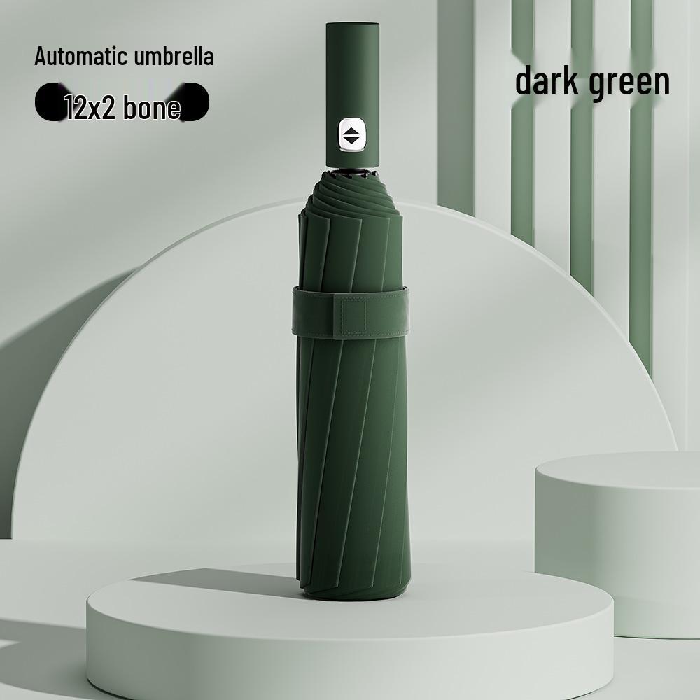 High-End Automatic Folding Sun & Rain Umbrella for Men - Large Size Sunscreen Sunshade