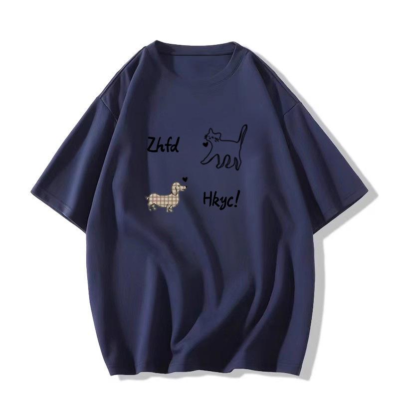 Chic White Short Sleeve Women's T-Shirt with American Print Design