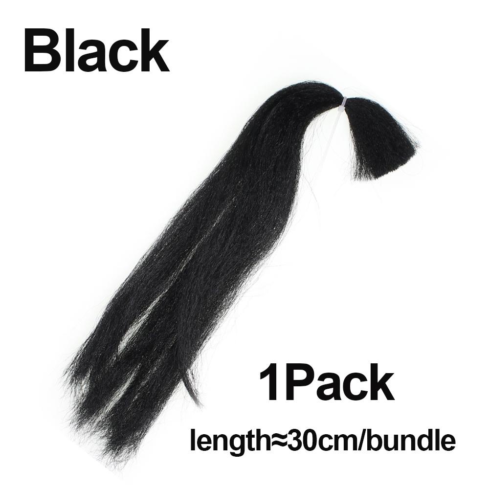 1 Pack 30Cm Crimped Kinky Minnow Fiber Streamer Fly Fibers Bucktail Jig Head Tying Material For Fly Fishing Trout Pike Bass Lure