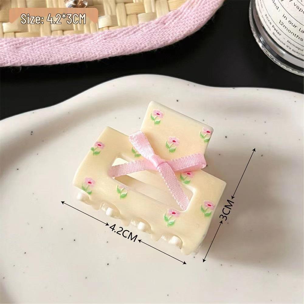 Koreanischer Eleganter Kürbisbogen Polka Dot Haarspange - Groß, Cremige Texturierte Hochsteckfrisur-Accessoire