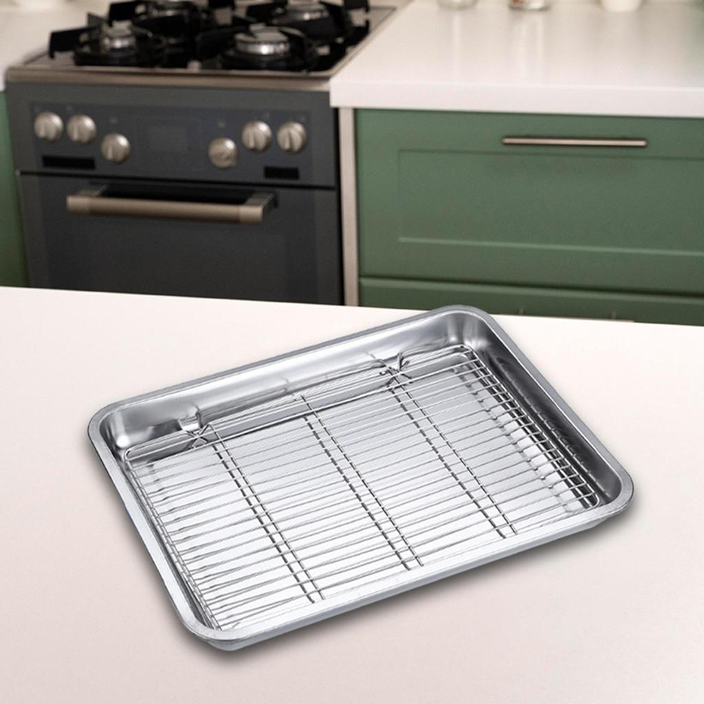 Baking Sheet and Rack Baking Pan Food Storage Container Easy to Clean