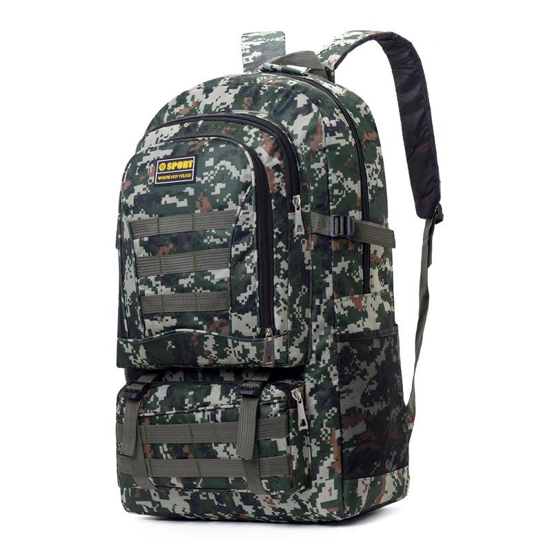 Multifunctional Extra-Large Travel Bag Men's Laptop Backpack Super Large Capacity Camouflage Mountaineering Business Trip Double-Shoulder Bag