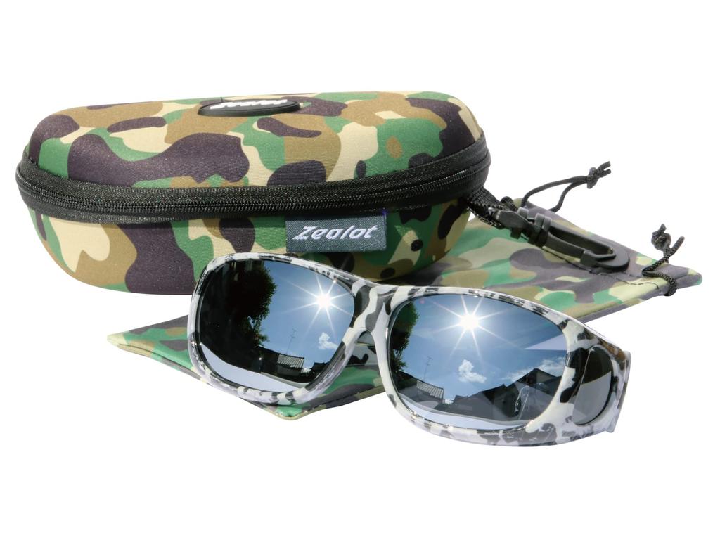 Zealot ZEOG01MLGRM Camouflage Pattern 8 for Men and Outdoor Gray Polarized Over-the-Eye Sunglasses, Colors, Polarized, Mirrored, Women, Fishing,