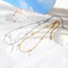 Stainless Steel Beaded Chain Anklet for Women,Summer Vacation Waterproof Anklets,Classic Jewelry Gifts