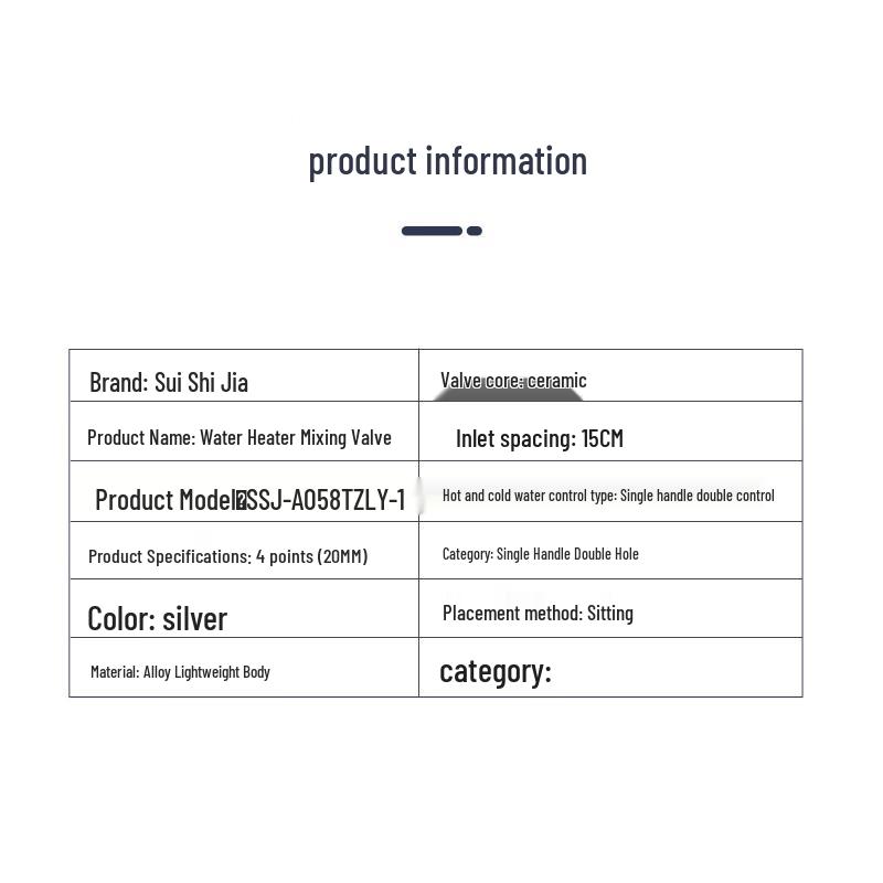 Suishijia Cold & Hot Water Shower Faucet Mixer
