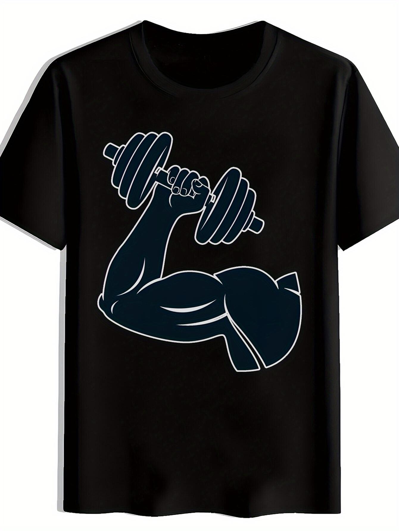 

Inspirational Gym Graphic T-shirt - Black Short Sleeve Crew Neck S