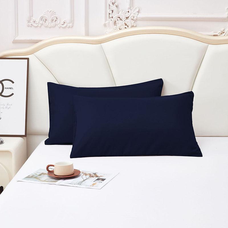 Simple Plain Sanding Pillowcase For Bed Fashion Skin-Friendly Pillow Cover For Single Double 2Pcs Home Textiles For Four Seasons