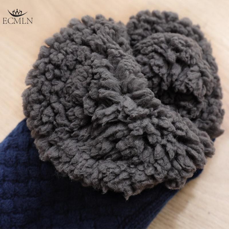 Pantofle Ponožky pro Ženy Muže Teplé Hřejivé Ponožky Protiskluzové Pletené Silné Podšité Pohodlné Zimní Nadýchané Postelové Pantofle Vhodné pro Vnitřní Domácí Podlahu Domu