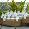 20 Pcs Mini Ghost Ornaments Sitting Ghost Miniatures Halloween Screaming or Smiling Ghost Decorations for Flower Pot Bookshelf Windowsill Edge