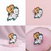 Creative Cartoon Character Brooch Badge Unique Metal Accessory For Spring Kids