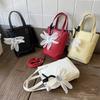 Solid Color Water Bucket Bag With Soft Pu Leather And Inner Phone Pocket For Summer Fashion