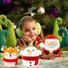 8 Cute Christmas Santa Soft Plush Toy,3D Xmas Santa Plush Pillow Toy,Squishy Cotton Plushies Doll,Kawaii Plush Stuffed Animal Toy