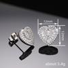 Love Jewelry Women, Micro-inlaid Zircon Exquisite Earrings, Heart-shaped Lady Popular Earrings