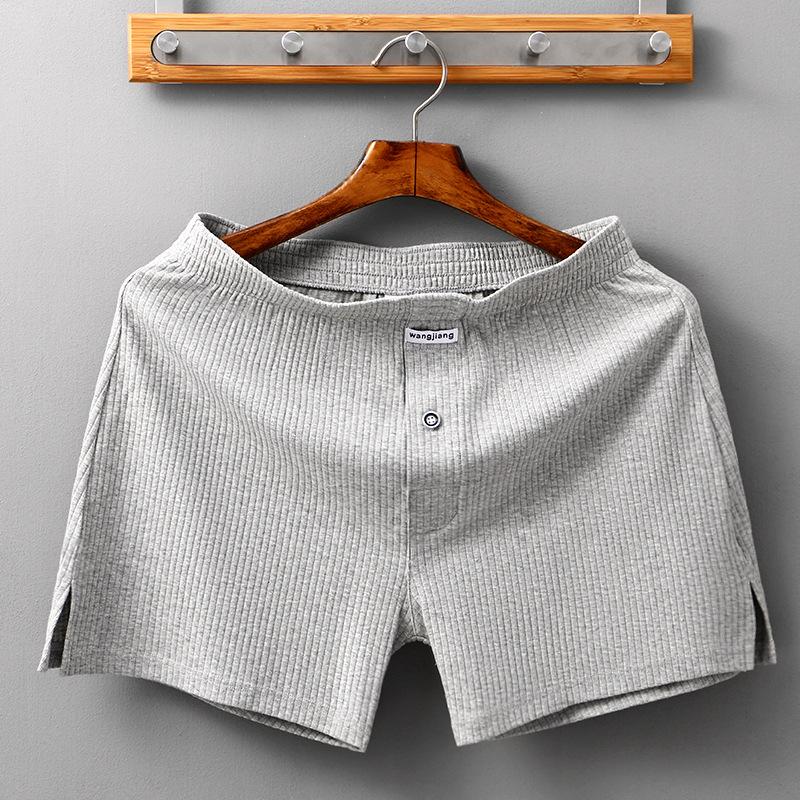 Large Size Men Spring and Summer Simple Thread Cotton Elastic Breathable Comfortable Loose Home Leggings