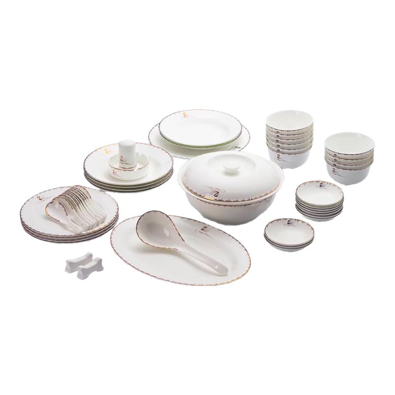 European Style Swan Love Ceramic Tableware Set