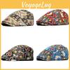 British Vintage Beret Cap With Patterned Jacquard Fabric For Autumn Winter Wear