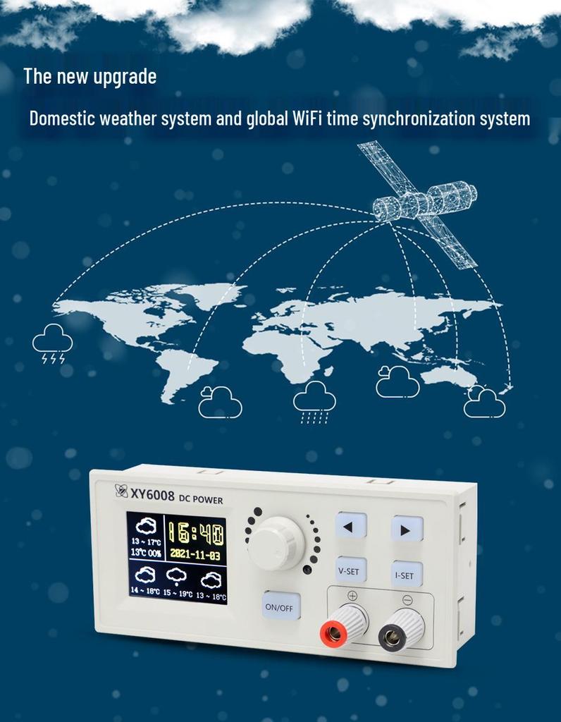 Xinyi XY6008 CNC Adjustable 60V 8A DC Power Supply Module: Regulated Voltage & Current Control, 480W Step-Down Functionality.