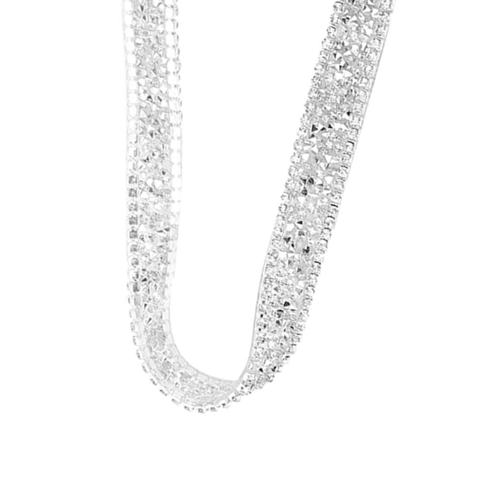 1pcs Hotfix Trim Crystal Trim Ribbon 1 Yard Length Diamond Mesh Wrap Rhinestone Ribbon  For Sewing