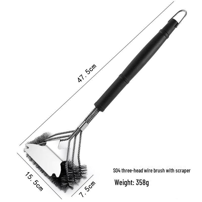 Grill-Reinigungsset aus Drahtbürste und Netzbürste