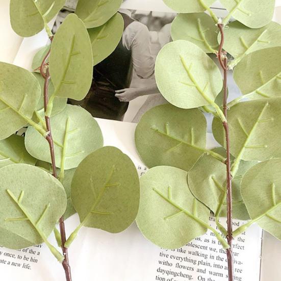 Artificial Eucalyptus Leaves Stems Real Touch Faux Greenery Branches for Vase Wedding Bouquet Flower Arrangement Home Office Spring Centerpiece