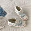 Women's Spring/Autumn Thick-Soled Foldable Canvas Skate Shoes - Dopamine White