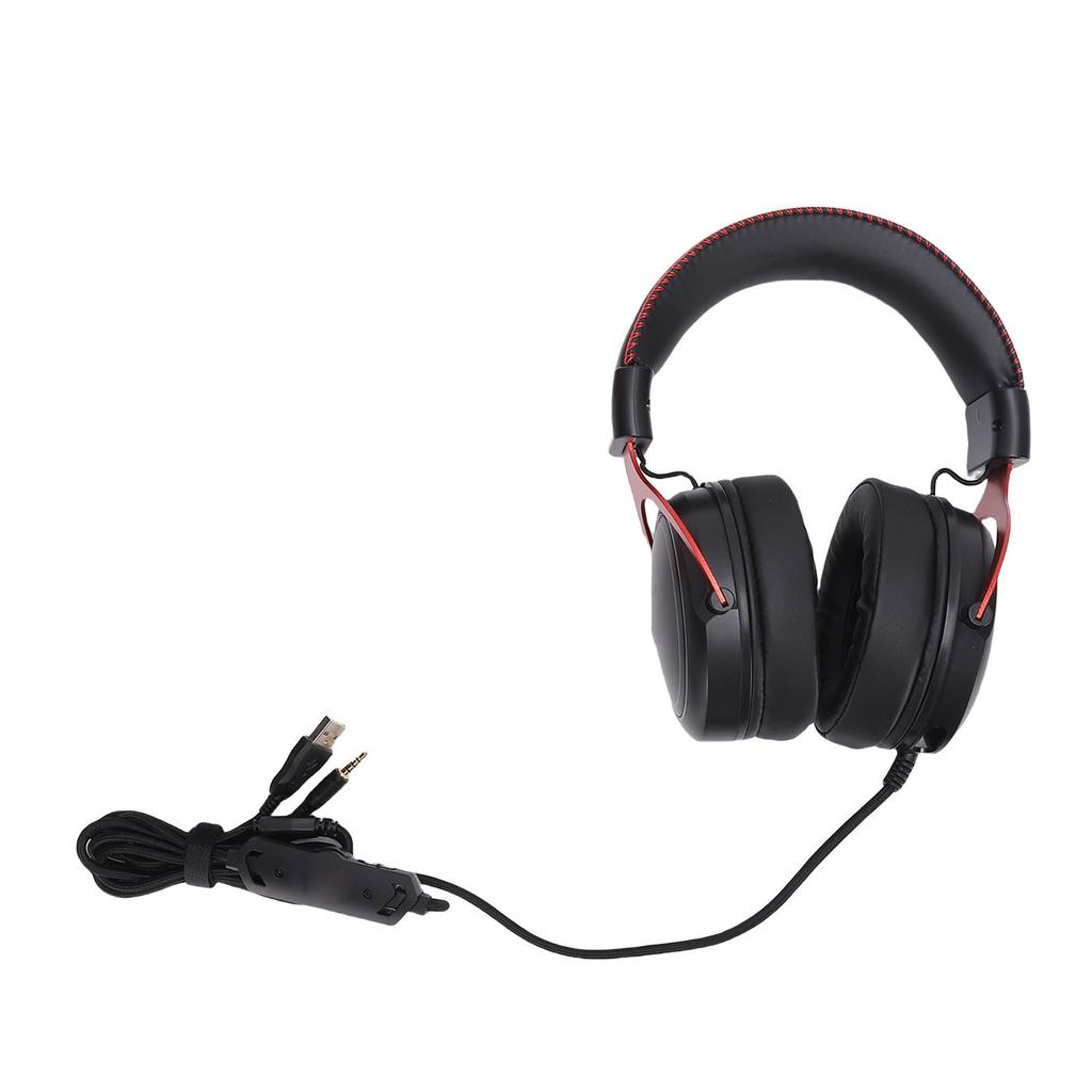 Gaming Headset Wired PC RGB Luminous Noise Reduction Over Ear Headphones with Mic