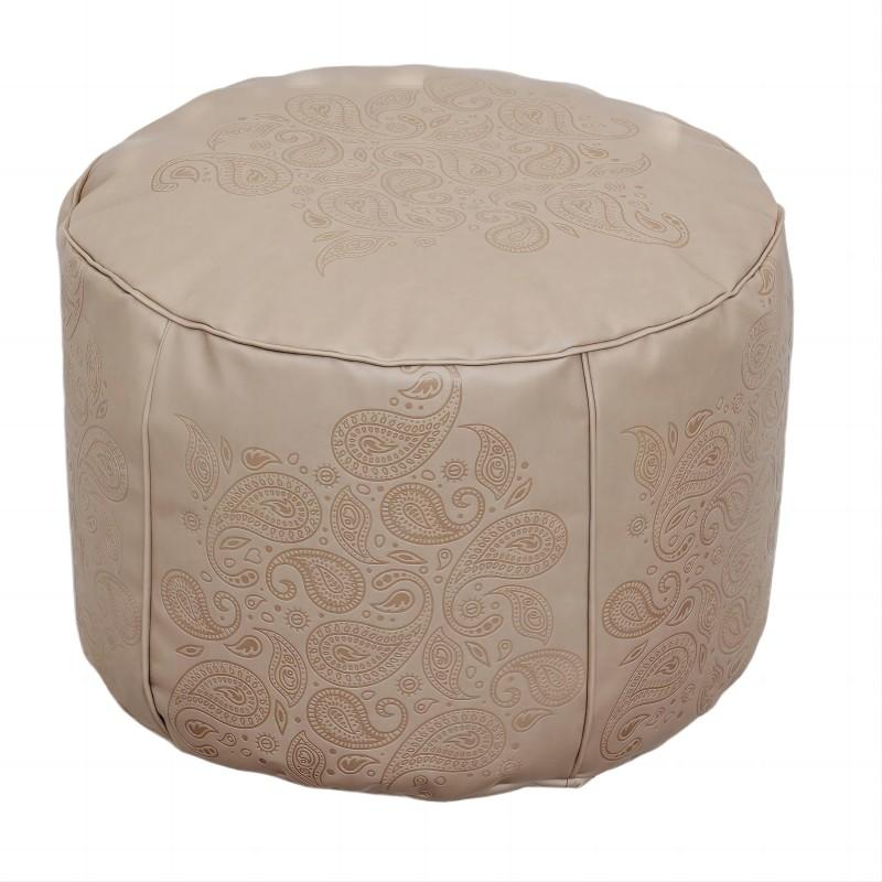 38x53см Без наполнителя 3D Вышивка Марокканская PU Кожа Пуф Чехол Оттоманка Подставка для ног Круглая Подушка Чехол для Гостиной 8800₽