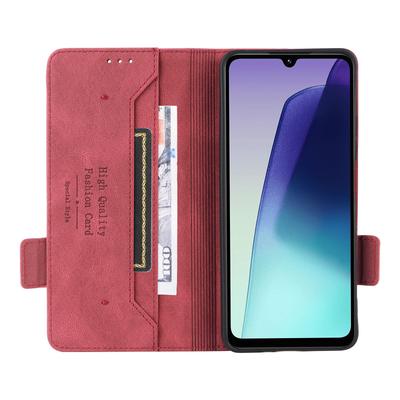 For Xiaomi Poco C75 4G/Redmi 14R 5G/14C 4G Case Leather Wallet Flip Phone Cover with Hardware Decor