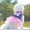 Spring Summer Dog Princess Dress Sweet Lace Skirt Pet Clothing Puppy Kitten Pet Skirt Cute Dog Dress Bow for Small Medium Dog