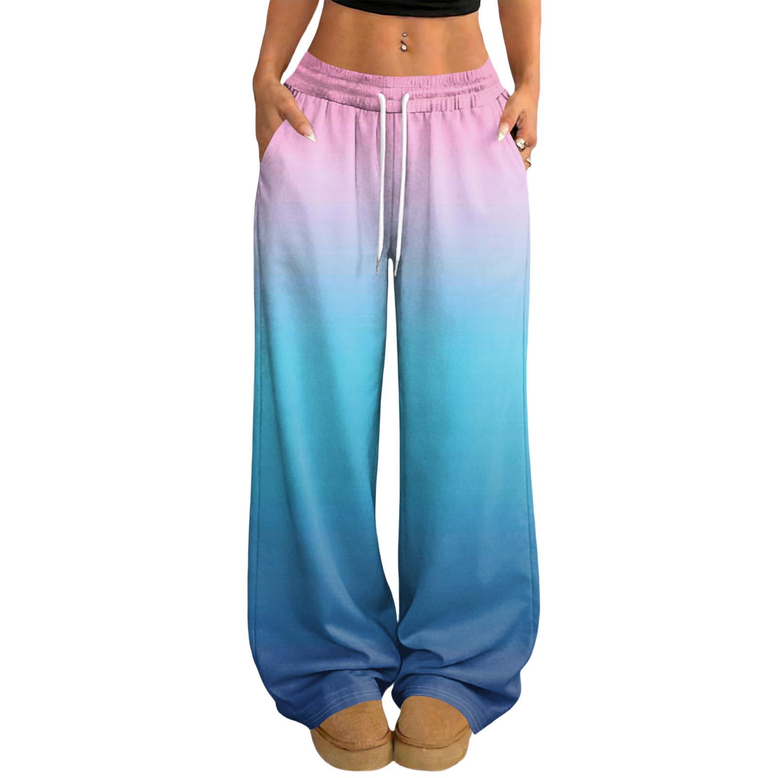 

Женские повседневные и модные брюки с принтом, эластичной талией, свободными широкими штанинами L