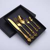 Luxury Spoon and Fork Set Stainless Steel Gold Cutlery Set Food Grade Upscale Royal Tableware European Steak Knife Kitchen Items