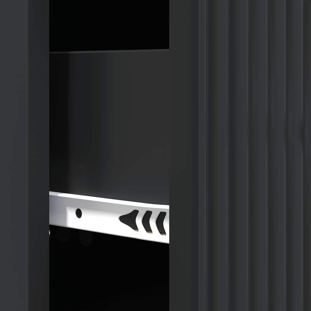 Drawer Cabinet Black 33 x 34.5 x 89.5 cm Particleboard
