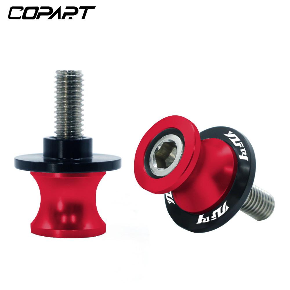 For YAMAHA YZF R1 YZFR1 YZF-R1 R3 R6 R125 MT-03 2PCS 6MM Motorcycle Swing Arm Sliders Spools CNC Swing Arm Stand Screw Paddock
