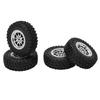 4PCS RC Car Tires Tyre Wheel for MN D90 D91 D99 D99S D86 RC Car Spare Upgrades AccessoriesR789S Silver