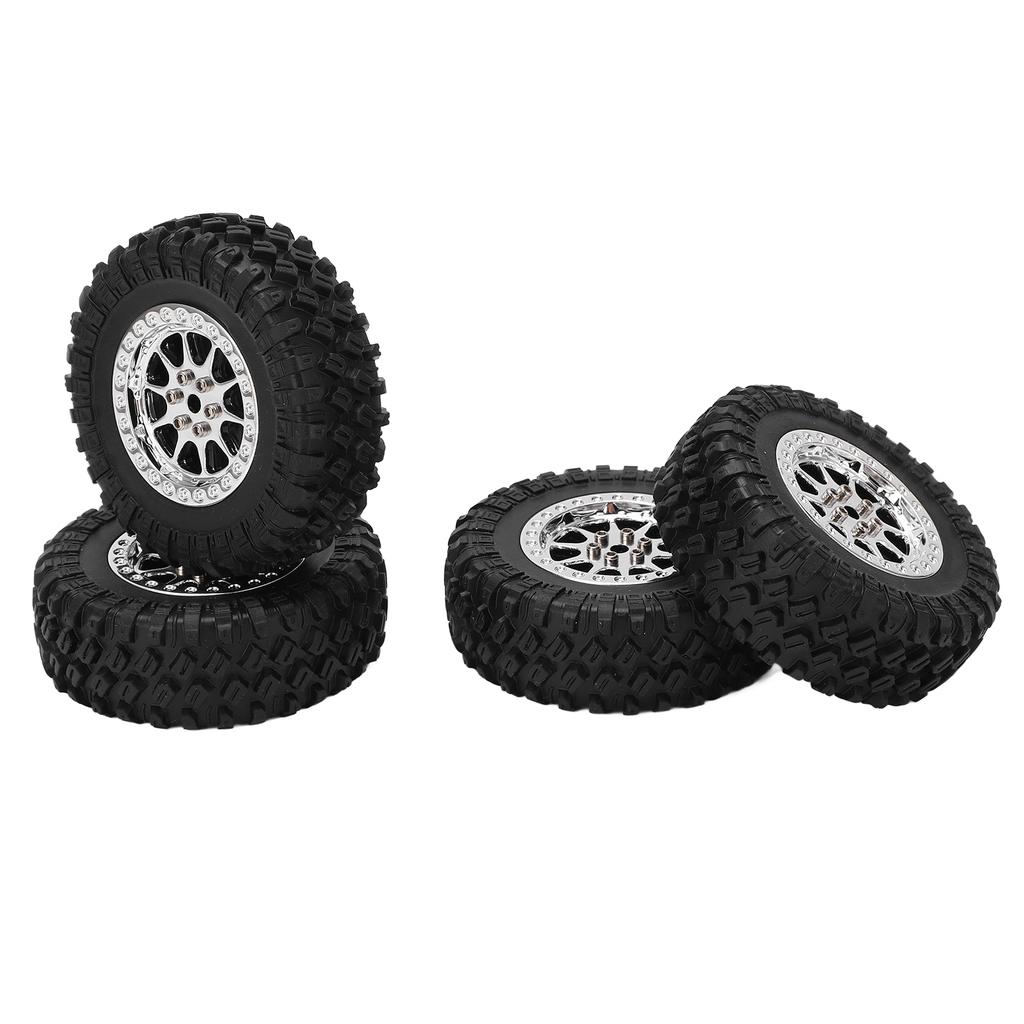 4PCS RC Car Tires Tyre Wheel for MN D90 D91 D99 D99S D86 RC Car Spare Upgrades AccessoriesR789S Silver